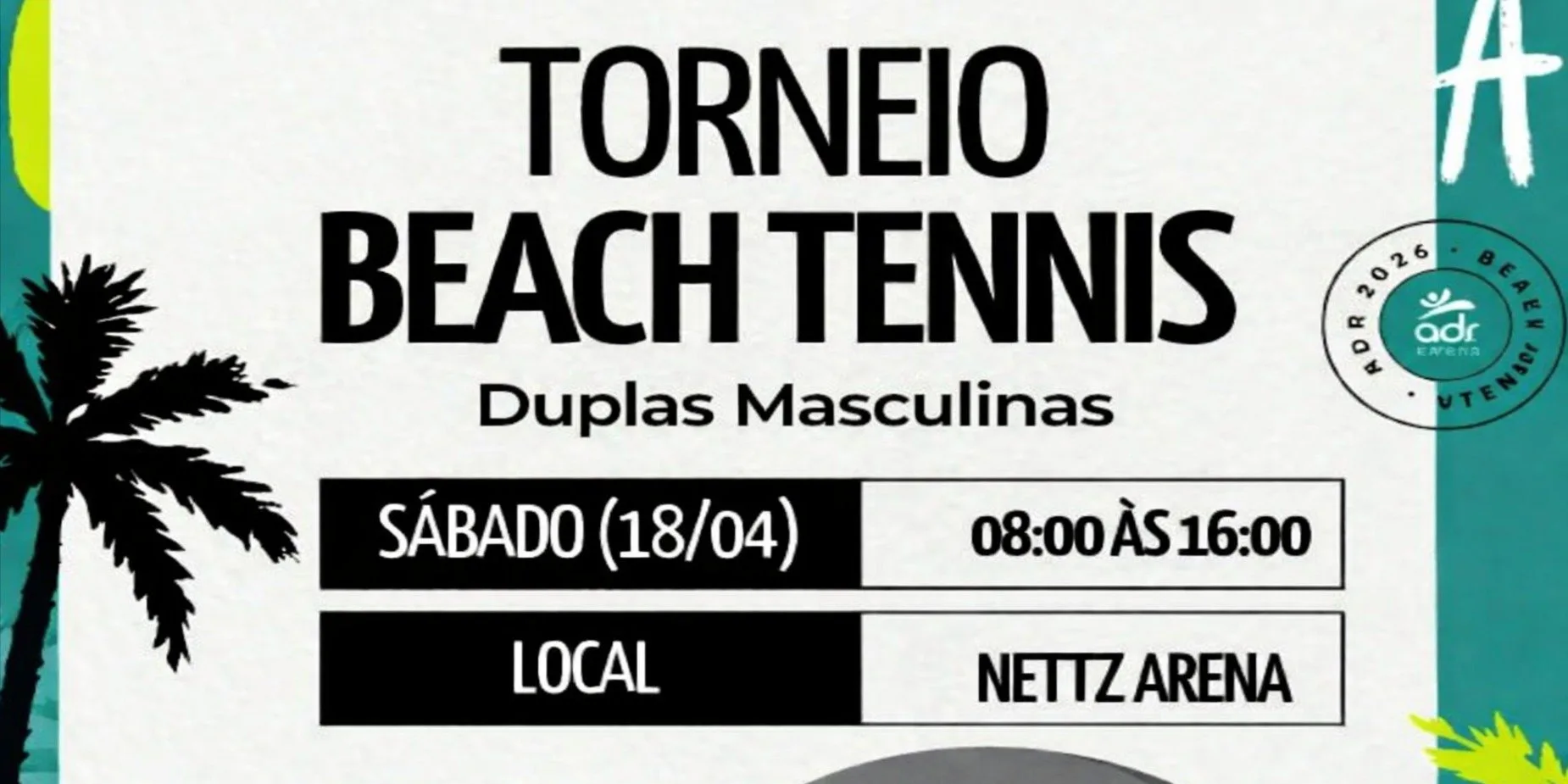 Torneio Beach Tennis Masculino - ADR Senior